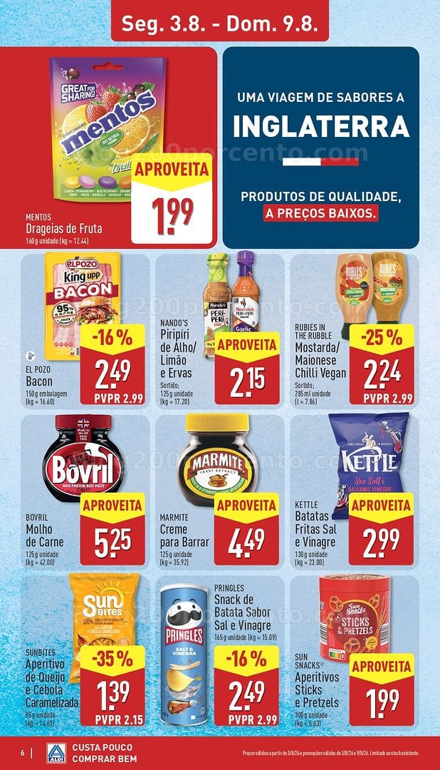 Antevisão Folheto ALDI Sabores do Mundo Promoções de 3 a 9 agosto